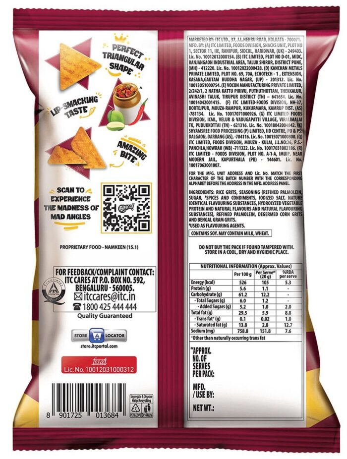 Bingo! Mad Angles Achaari Masti Chips   66 g - Image 2