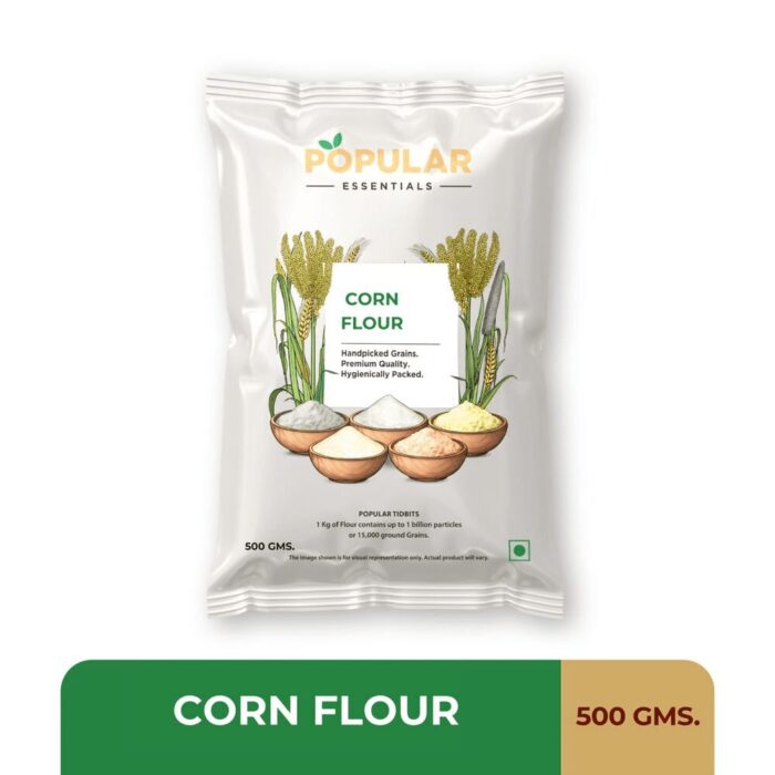 Popular Essentials Maize Flour / Corn Flour (Makai Atta) 500gm