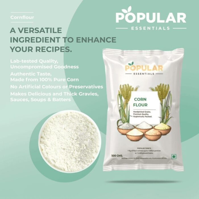 Popular Essentials Maize Flour / Corn Flour (Makai Atta) 500gm - Image 3