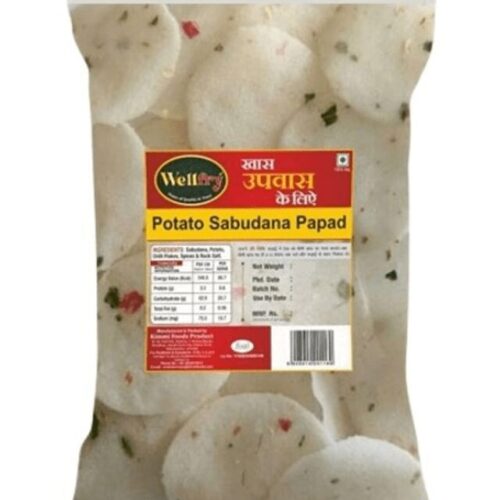 Wellfry Potato Sabudana Papad (Upwas Papad/ Fast Papad/ Sendha Namak) 150gm