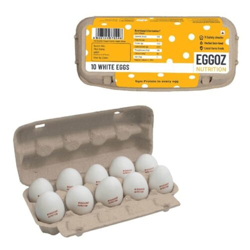 Eggoz Nutrition Protein Rich Farm Fresh White Eggs  10 Pieces