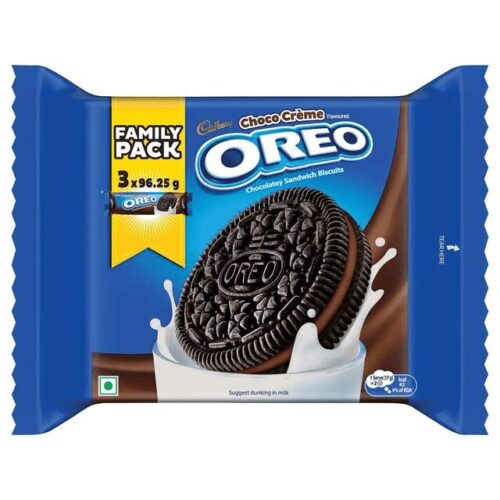 Cadbury Oreo Chocolate Flavour Crème Sandwich Biscuit, Family Pack  288.75 g