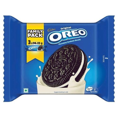 Oreo  Cadbury Oreo Vanilla Flavour Crème Sandwich Biscuit, Family Pack