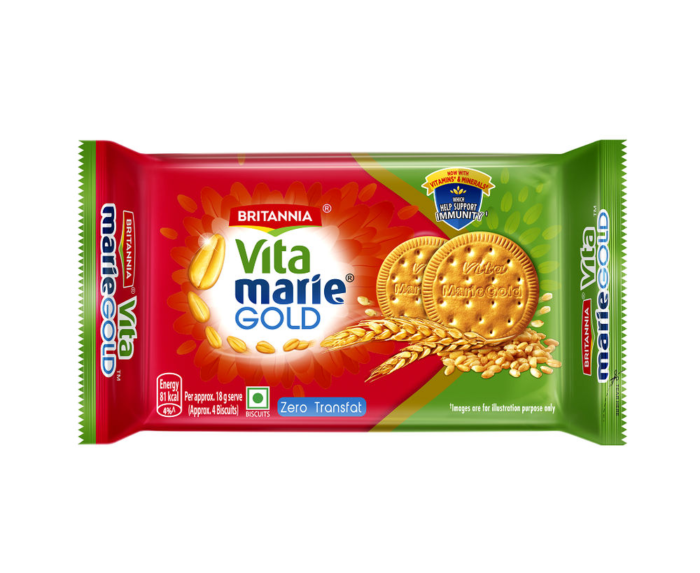 Britannia Vita Marie Gold Biscuits, Zero Transfat, Vitamin Enriched Biscuits  248 g