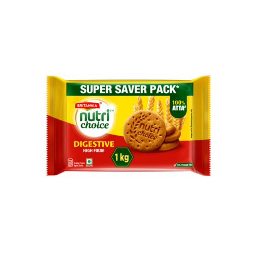 Britannia NutriChoice Digestive High Fibre Biscuits | 0% Maida   1 kg
