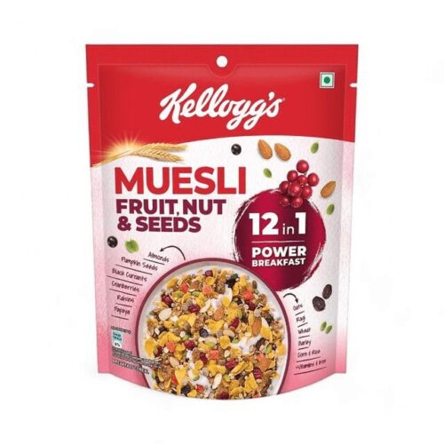 Kelloggs Muesli Fruit Nut & Seeds 12-in-1 Power Breakfast  Net Qty: 240 g