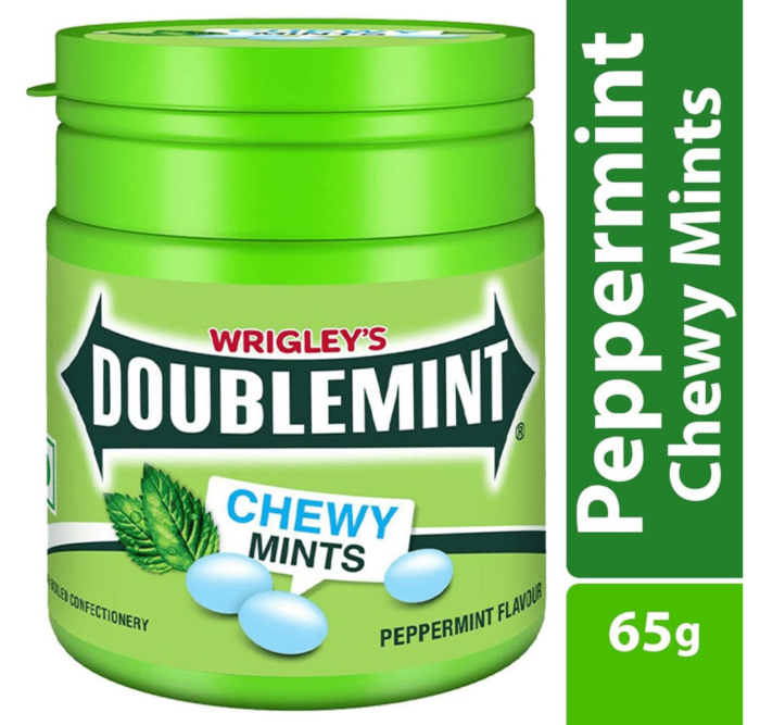Doublemint Peppermint Chewymints Pot Pack Net Qty: 65 g