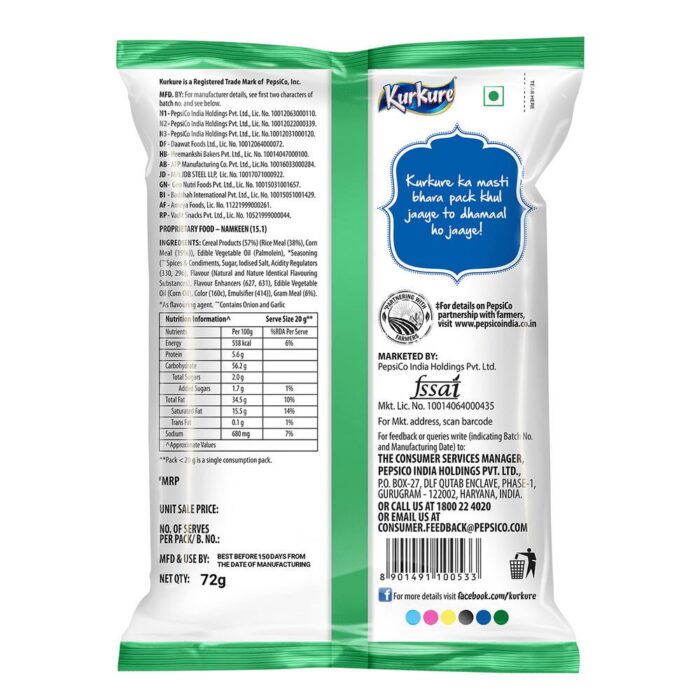 Kurkure Red Chilli Chataka Chips   68 g - Image 2