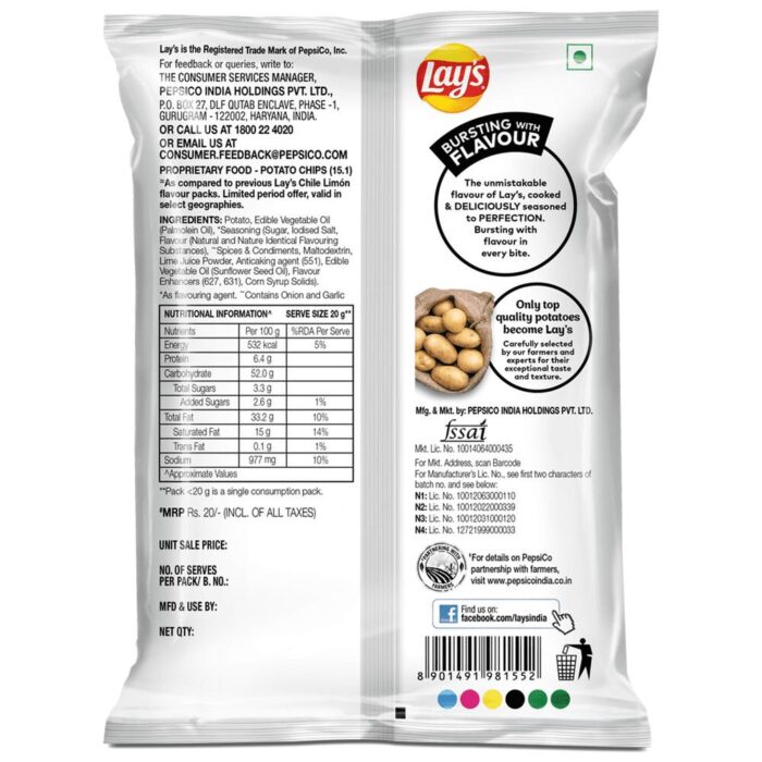 Lay's Potato Chips - Chile Lemon Flavour   48 g - Image 2