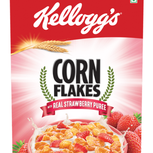 Kellogg's Corn Flakes With Real Strawberry  Net Qty: 300 g