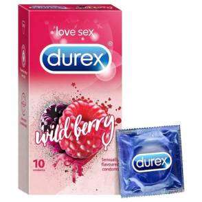 Durex Wildberry Flavoured Condoms 10 pcs