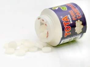 TOTA Pure Camphor Tablets for Home Puja - 50 Gm Strong Kapoor in Jar (Pack of 1)